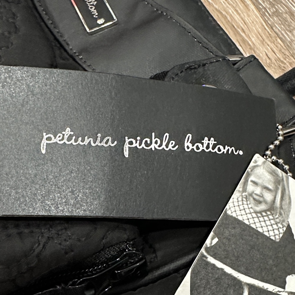 NWT! Petunia Pickle Bottom Black City Carryall Shoulder/Diaper Bag - Picture 2 of 16